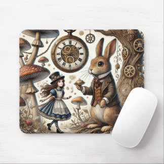 Mousepad Alice no País das Maravilhas Chá de Coelho Branco