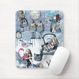 Mousepad Alice no País das Maravilhas Elegante de Gelo Azul