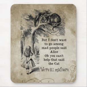 Mousepad Alice no país das maravilhas; Gato de Cheshire co