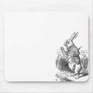 Mousepad Alice no país das maravilhas o vintage branco do