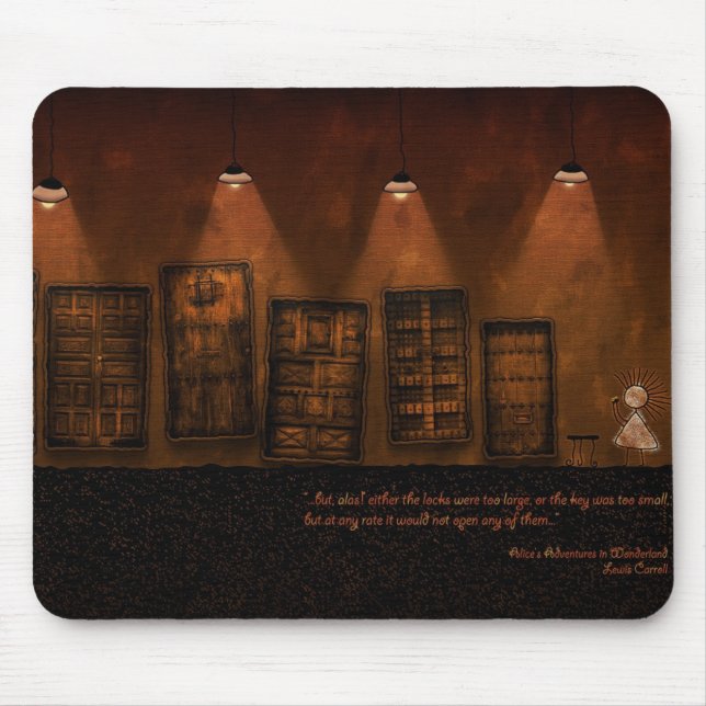 Mousepad Alice no país das maravilhas - uma chave dourada (Frente)