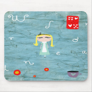 Mousepad Alice no País das Maravilhas, xícara de chá afl