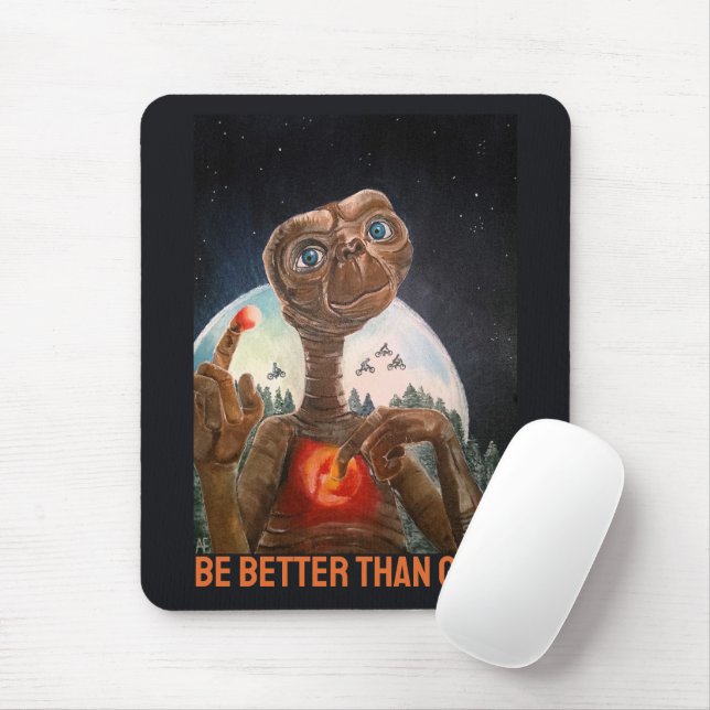 Mousepad Alien Portrait Painting by Alfred Fox (Com mouse)