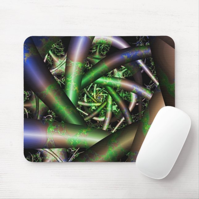 Mousepad Alienígena | Arte Fractal Multicolor (Com mouse)