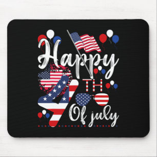 Mousepad Alienígena De Bandeira Americana Patriótica Feliz