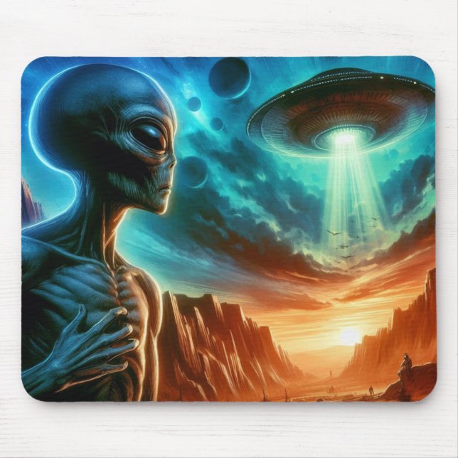 Mousepad Alienígena de espaço (Frente)