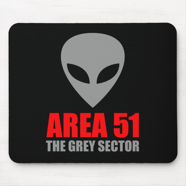 Mousepad Alienígena do cinza da ÁREA 51 (Frente)