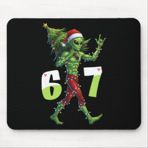 Mousepad Alienígena engraçado de Natal Seis Sete Meme 67 Ch