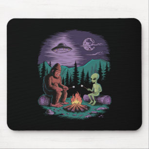 Mousepad Alienígena Engraçado E Pé Grande Caminhando Na Lua