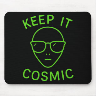 Mousepad Alienígena Engraçado Ovni Área 51 - Mantenha o Con