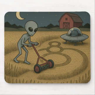 Mousepad Alienígena Faz Círculos De Culturas Divertirem Ciê