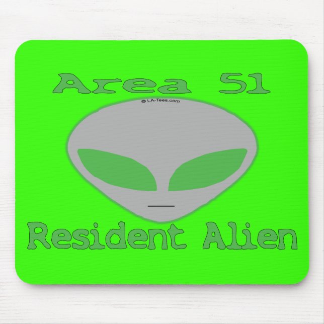Mousepad Alienígena residente da área 51 (Frente)