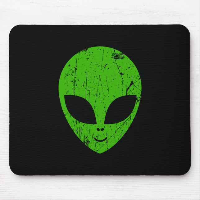 Mousepad alienígena verde da extraterra de ficção científic (Frente)