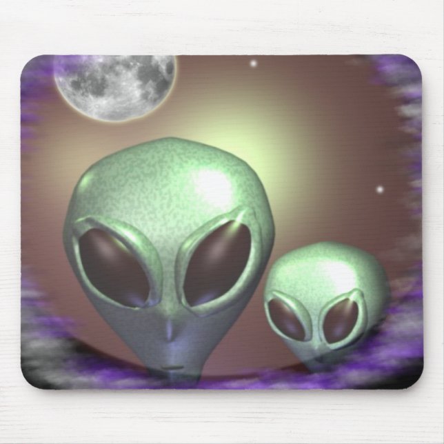 Mousepad Alienígenas cinzentas (Frente)