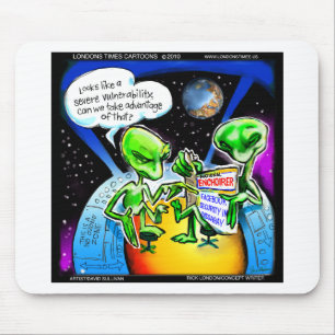 Mousepad Alienígenas do Espaço Descobrem Presentes Divertid