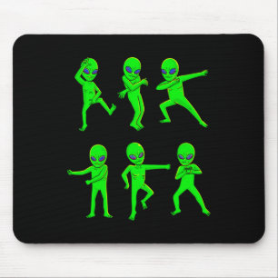 Mousepad Aliens de dança Halloween Green Alienígena Dance K