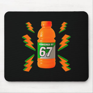 Mousepad Alimentado Por 67 Aura Energy Engraçado 6 7 Meme S