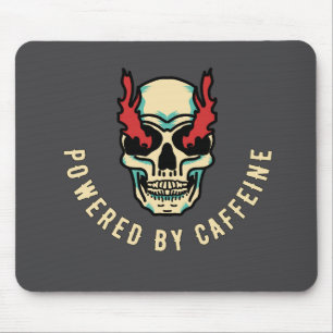 Mousepad Alimentado por Caffeine - Energia do Crânio