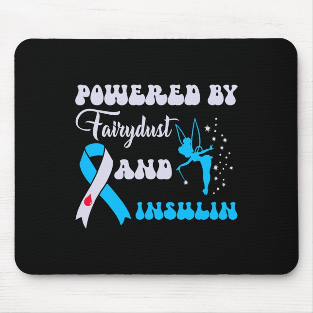 Mousepad Alimentado Por Fairydust E Awarenes Da Diabetes De (Frente)
