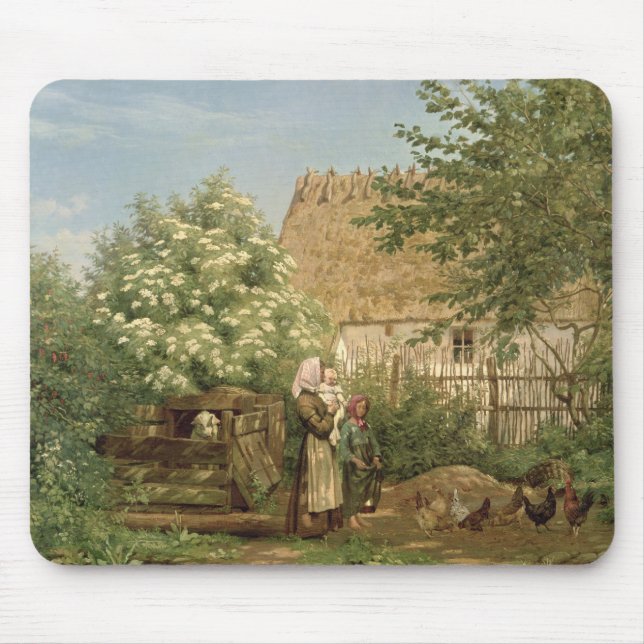 Mousepad Alimentando as galinhas (Frente)