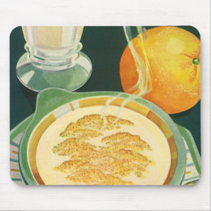 Mousepad Alimentos Saudáveis Vintage, Bebidas, Café da Manh