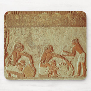 Mousepad Alivio que descreve o fazer e o cozimento do pão