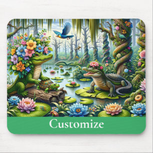 Mousepad Alligator Fantasy Swamp Thunder_Cove