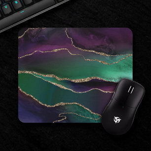 Mousepad Alluring Agate Pedras Douradas de pedra calcária