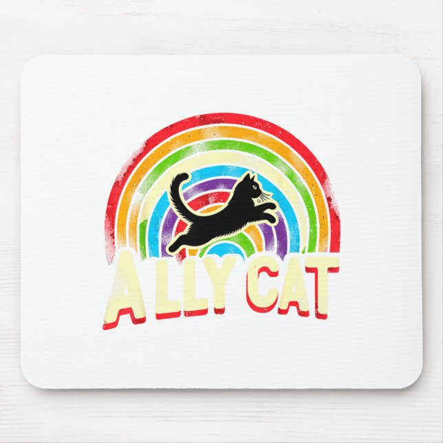 Mousepad Ally Cat Lgbt Pride Cat  (Frente)