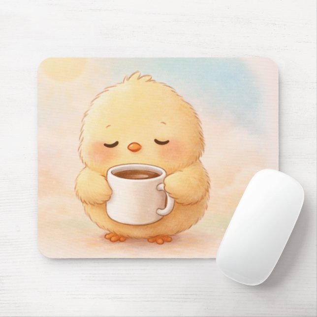 Mousepad Alma Frango Fofo Almofada de Café (Com mouse)