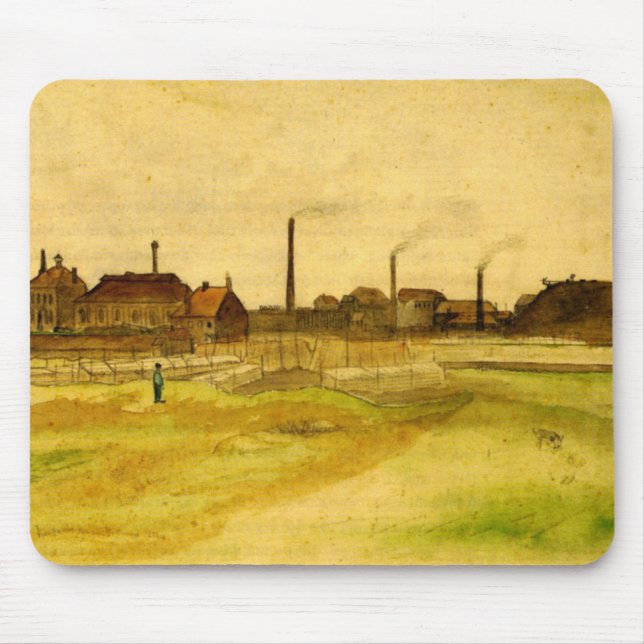 Mousepad Almina na Borinagem por Vincent van Gogh (Frente)