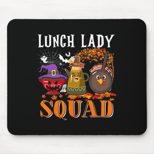 Mousepad Almoçando Lady Squad Dia de Ação de Graças Queda d (Frente)