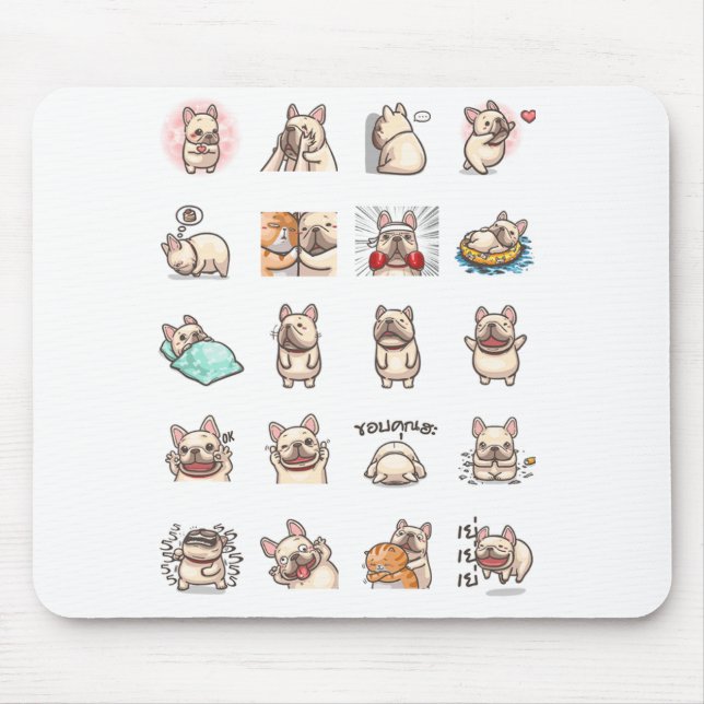 Mousepad Almofada de Frenchie (Frente)