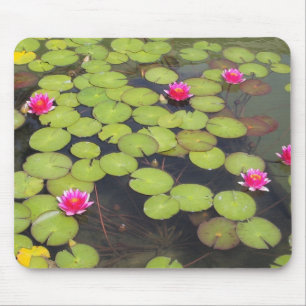 Mousepad almofada de lírio com flores cor-de-rosa