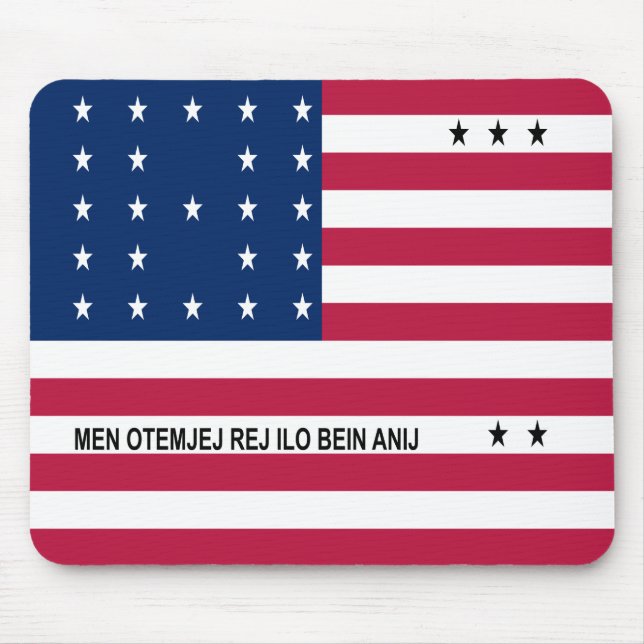 Mousepad Almofada de Mouse da Bandeira do Atol Bikini Patri (Frente)