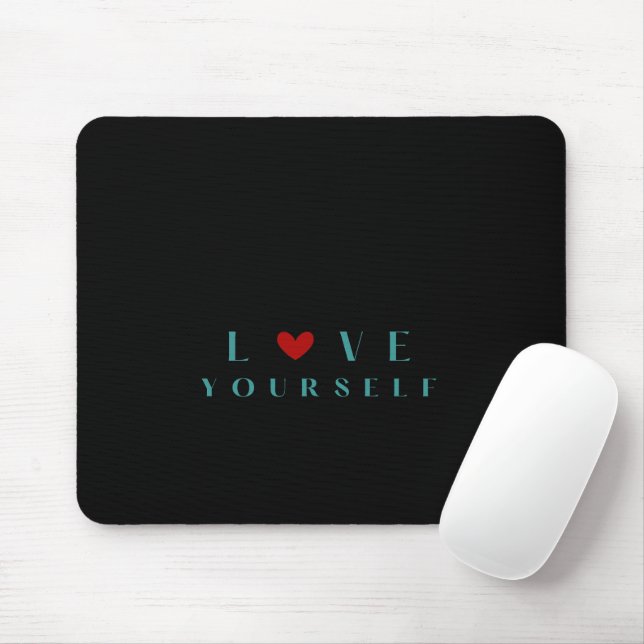 Mousepad Almofada de Mouse de Citação Inspiradora Ame a Si  (Com mouse)
