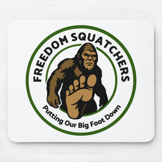Mousepad Almofada de Mouse Freedom Squatchers "Big Foot Dow (Frente)