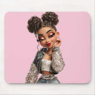 Mousepad Almofada de Mouse Glow Getter Brilho Denim Glam