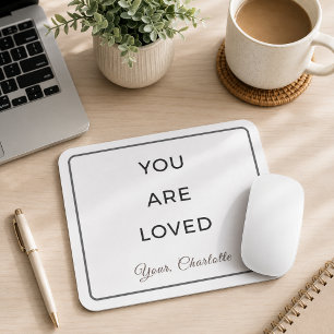 Mousepad Almofada de Mouse Minimalista Você É Amado