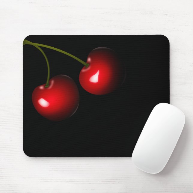 Mousepad Almofada de Rato Cerejas Vermelhas (Com mouse)