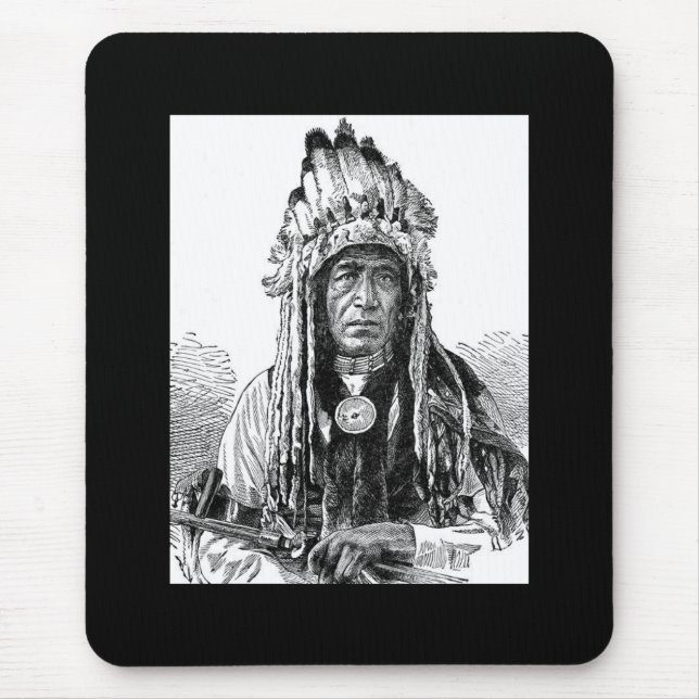 Mousepad Almofada de rato chefe indiano (Frente)