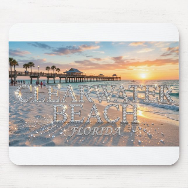 Mousepad Almofada de Rato Clearwater Beach Flórida (Frente)