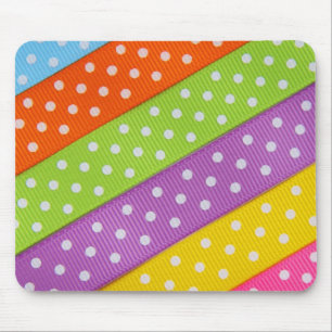 Mousepad Almofada de Rato com Fitas de Bolinhas
