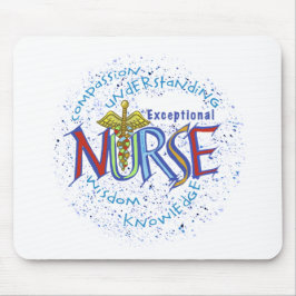 Mousepad Almofada de rato com lema de Enfermeira Excepciona