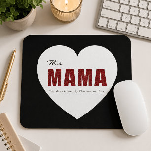 Mousepad Almofada de Rato Coração de Mamãe Personalizada Mo