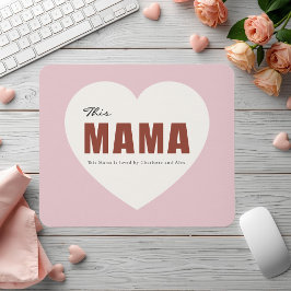 Mousepad Almofada de Rato Coração de Mamãe Personalizada Mo