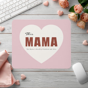 Mousepad Almofada de Rato Coração de Mamãe Personalizada Mo