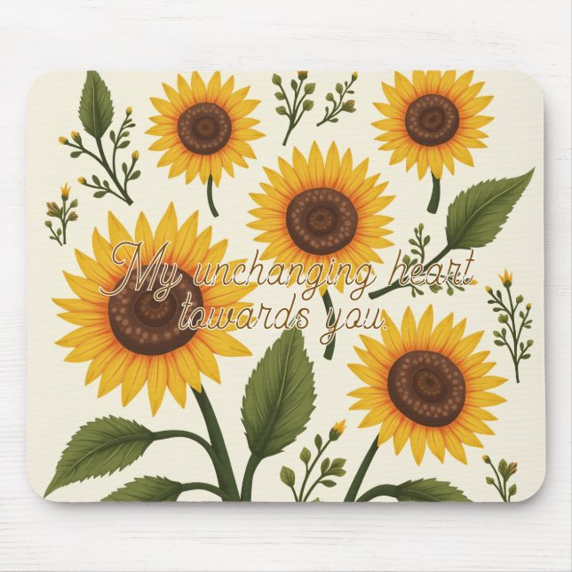 Mousepad almofada de rato de girassol (Frente)