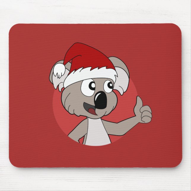 Mousepad Almofada de rato de koala de Natal desenho animado (Frente)