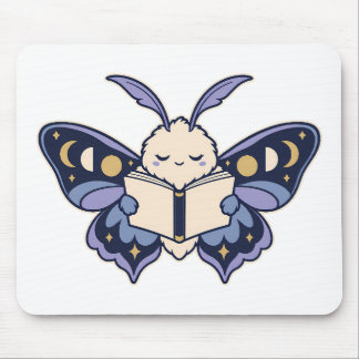 Mousepad Almofada de Rato de Leitura de Mariposa de Fase Lu